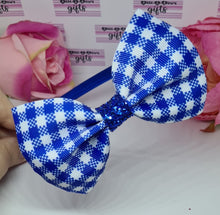 Load image into Gallery viewer, Large gingham ribbon headband
