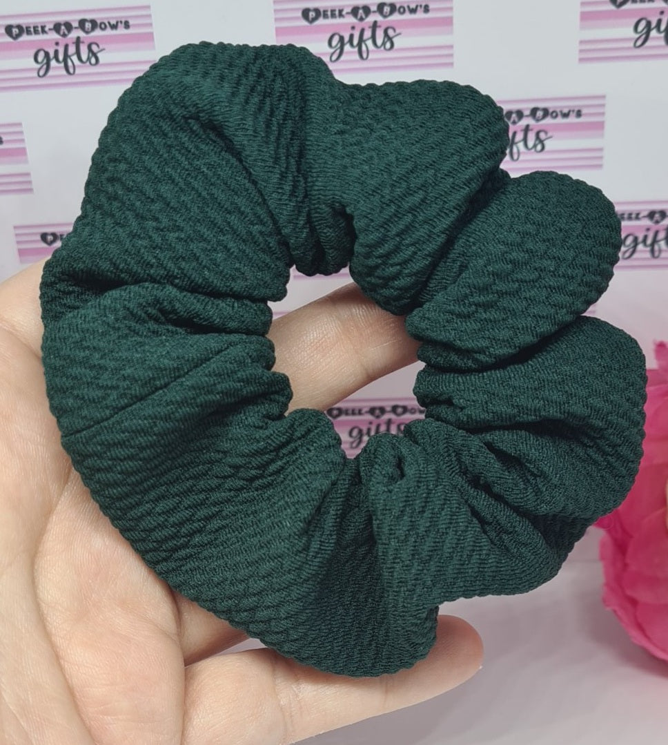 Forest green scrunchie