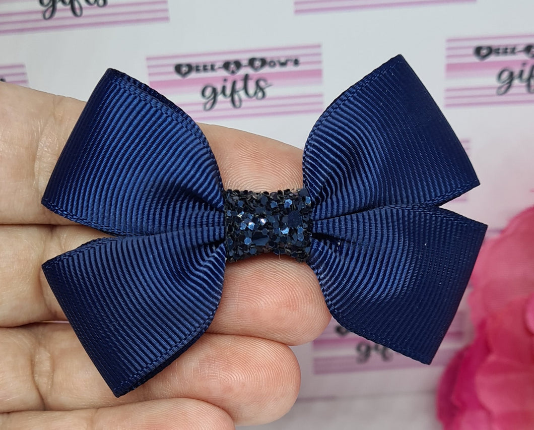 Navy ribbon bow