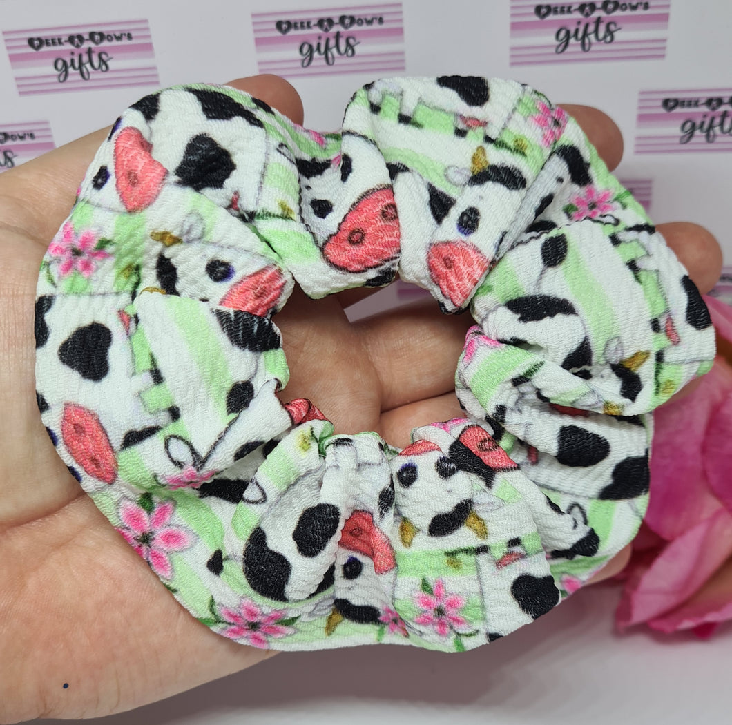 Moo cow scrunchie