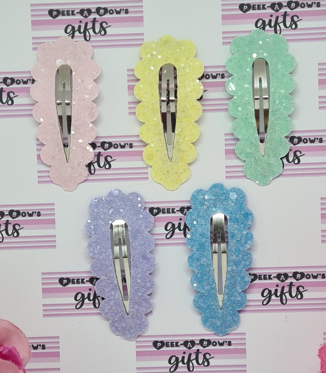 Icecream glitter fringe clips