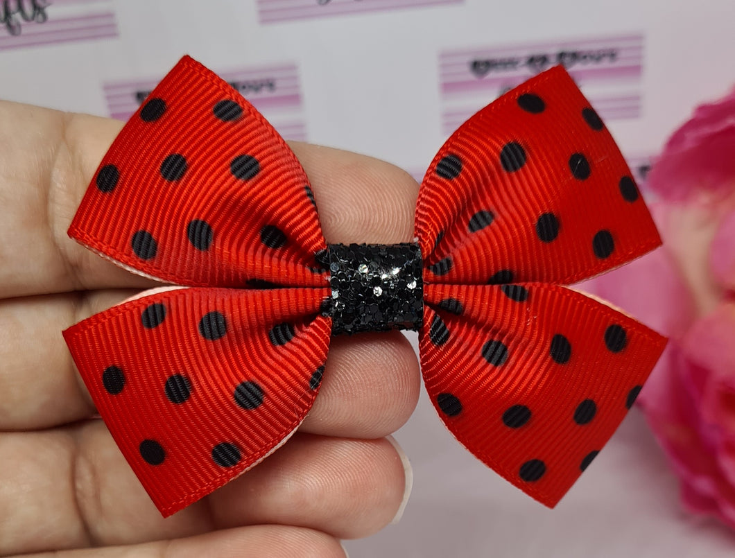 Ladybird spots ribbon bow