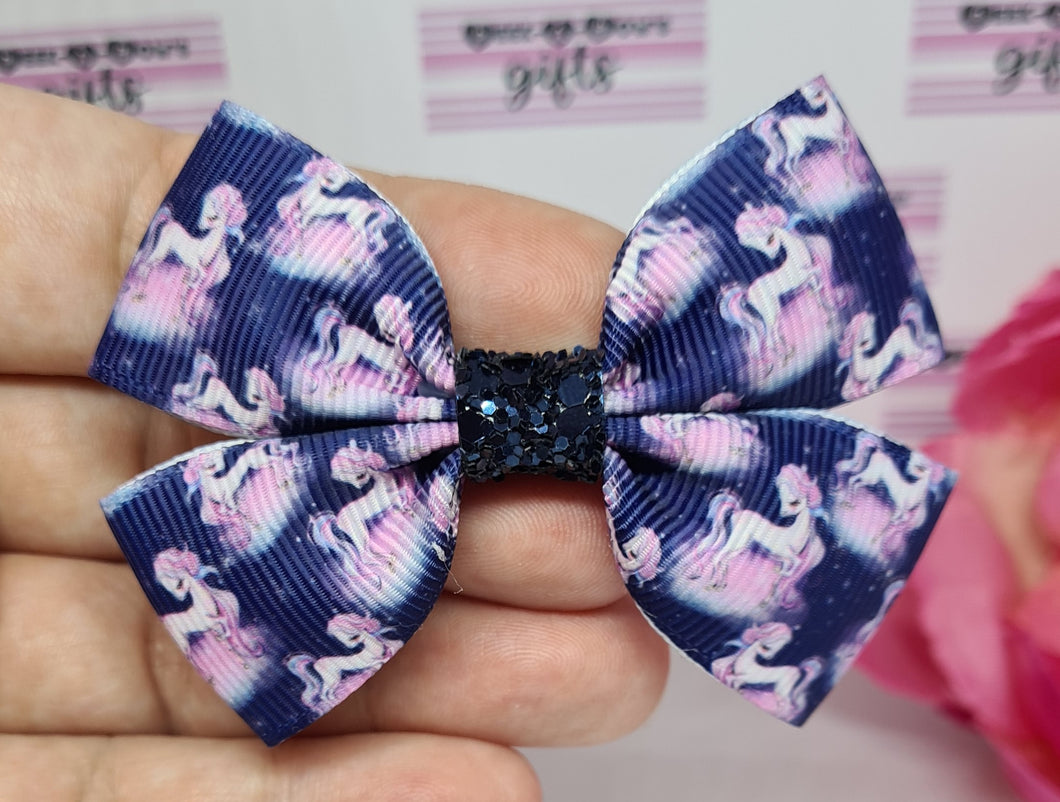 Unicorn nights ribbon bow