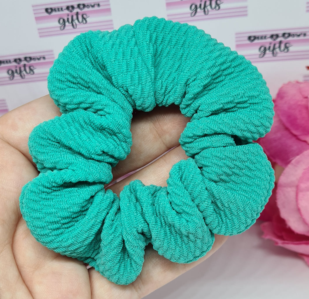 Jade green scrunchie