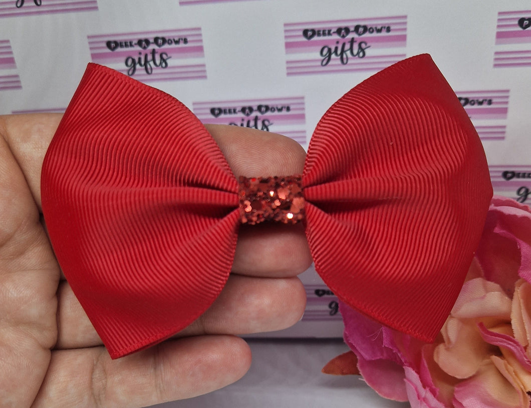 Large red ribbon bow