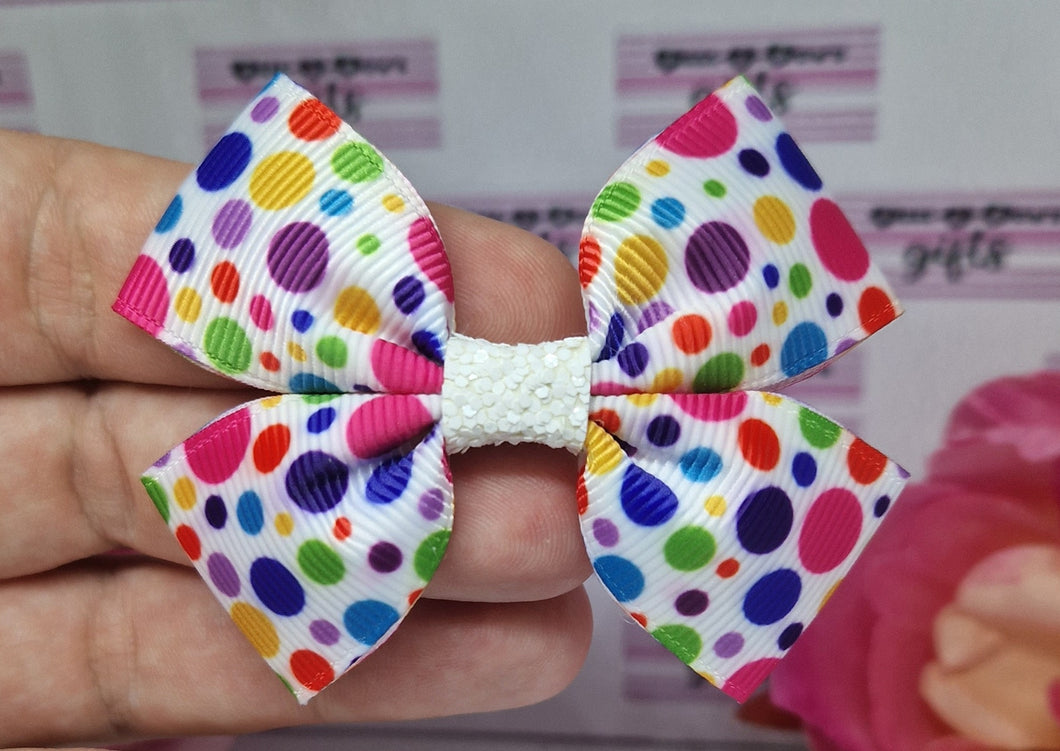 Spotty ribbon bow