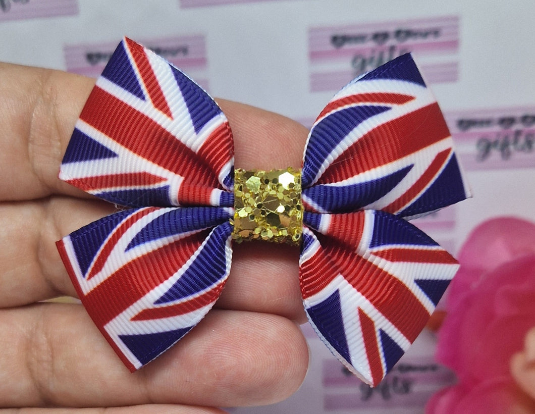 Union jack ribbon bow