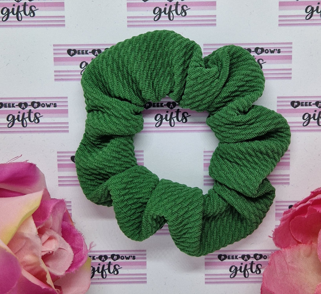 Emerald green scrunchie