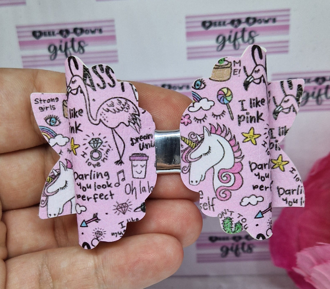 Unicorn affirmation bow