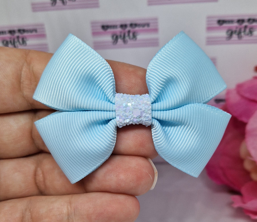 Baby blue ribbon bow