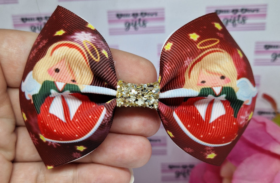 Large angel ribbon bow