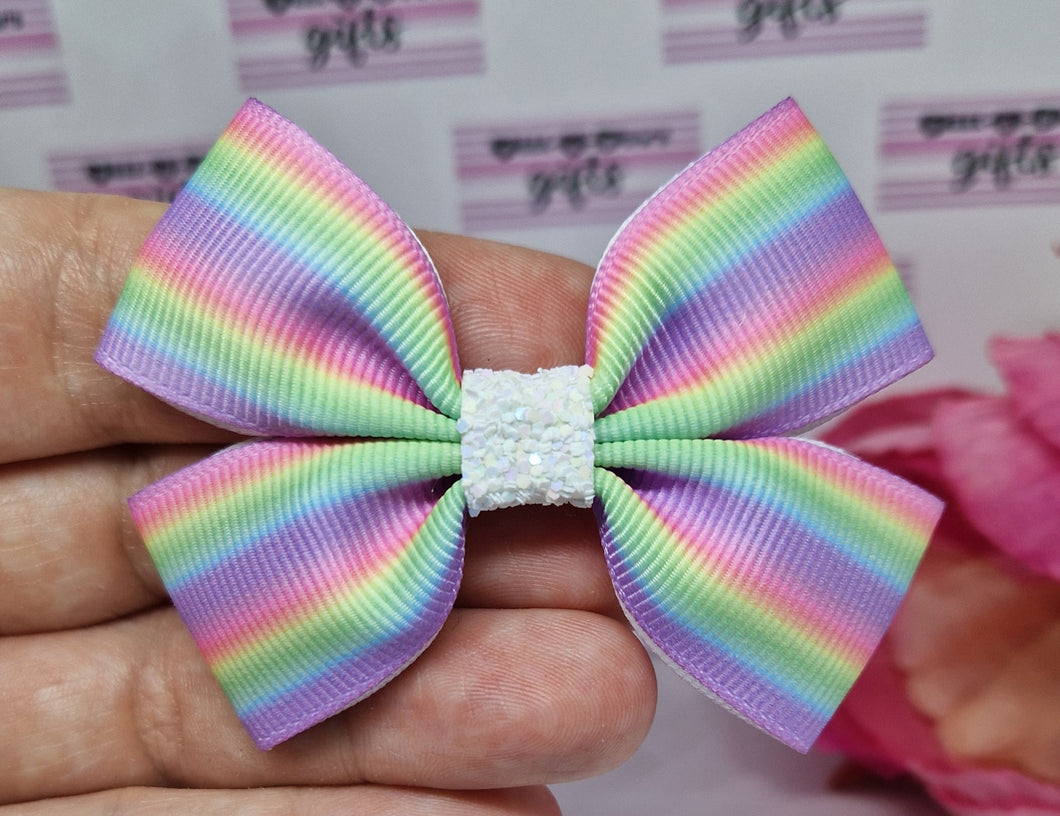 Refresher rainbow ribbon bow