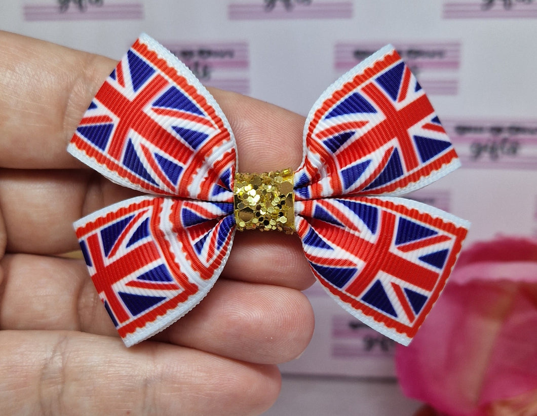 Union jack ribbon bow