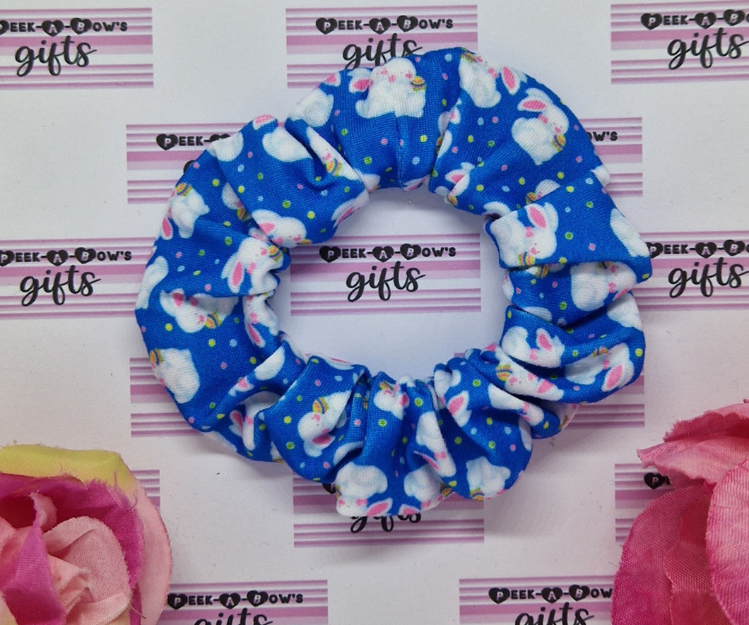 Blue bunnies scrunchie