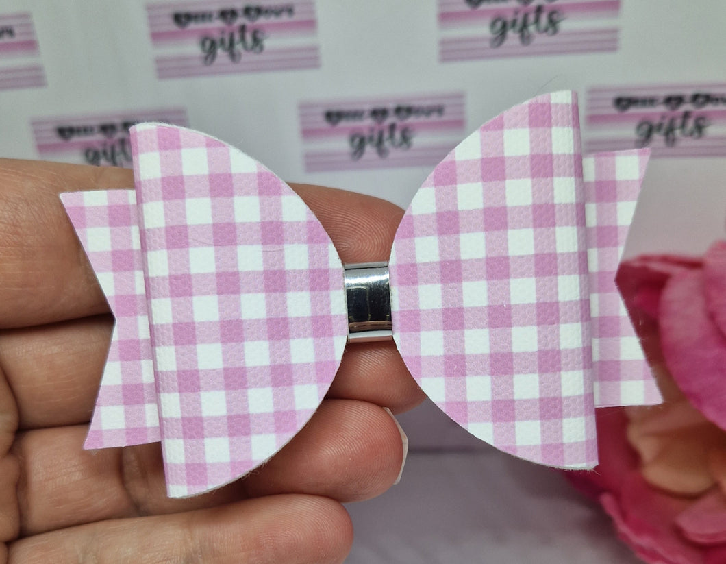 Pink gingham bow