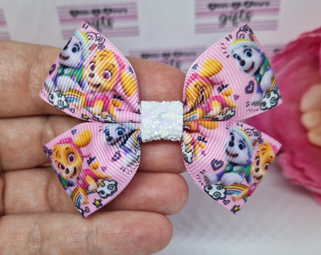 Girly pups ribbon bow