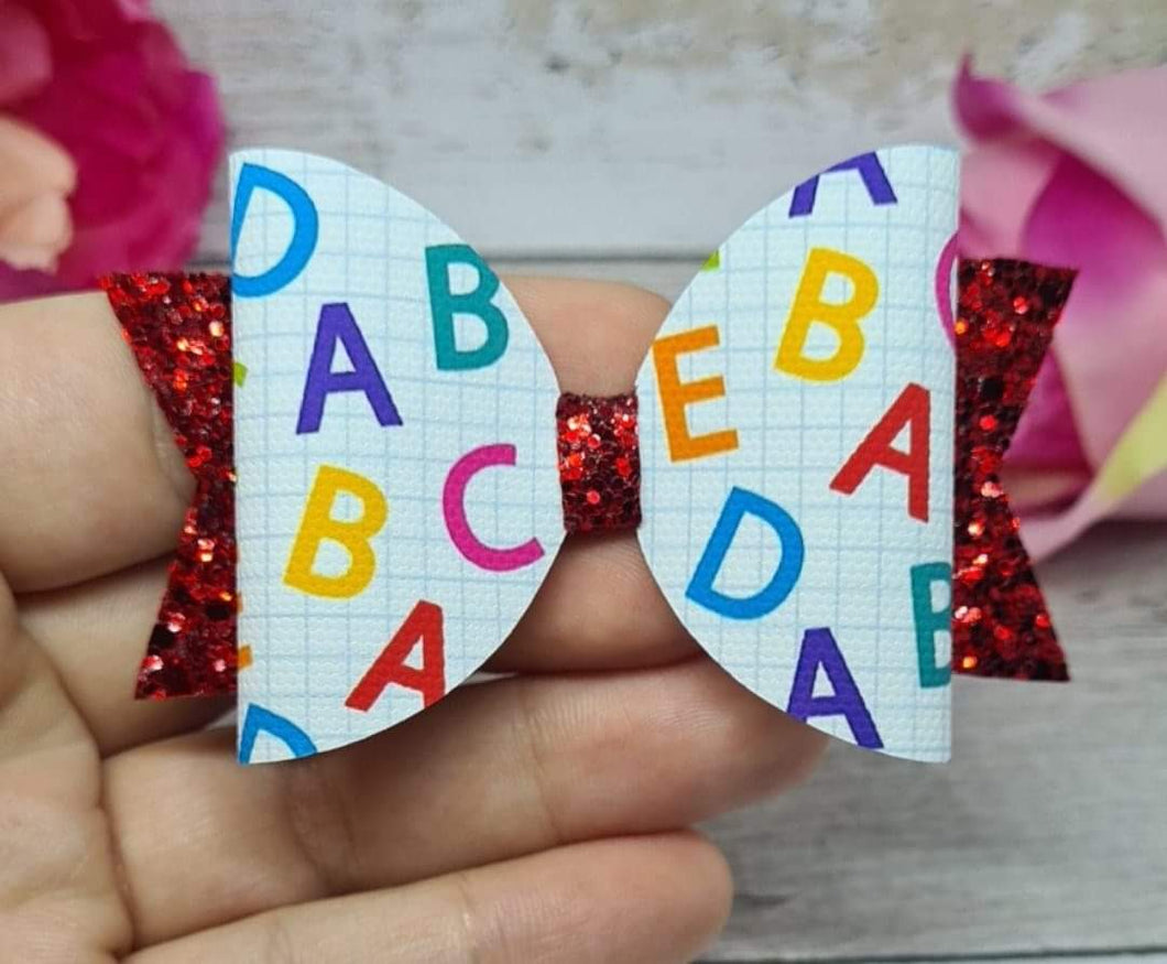 Multicoloured Alphabet bow