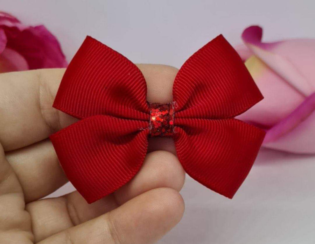 Red ribbon bows