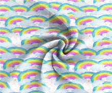 Load image into Gallery viewer, Cloudy rainbow scrunchie
